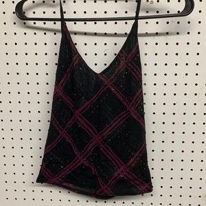 Express rhinestone halter top size XS